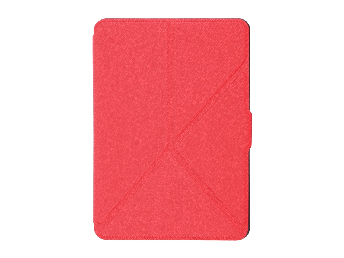 Funda protectora de piel sintética con diseño de cruz deformada para Kindle Paperwhite 1/2/3 (dorado claro, rojo)