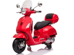 Scooter Eléctrico Para Niños Vespa Gt - Batería De 7.2v - 3 A 6 Años - Con Maletero - Rojo