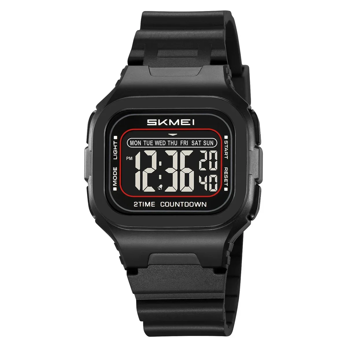 Reloj Electrónico Cronógrafo Resistente Al Agua (negro) Para Estudiantes, Estilo Militar, Deportivo, Digital, Para Hombre.
