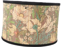 Lámpara De Estilo Artístico Y Sofisticado. Decoración Elegante Y Refinada En Bambú Natural Tejido.
