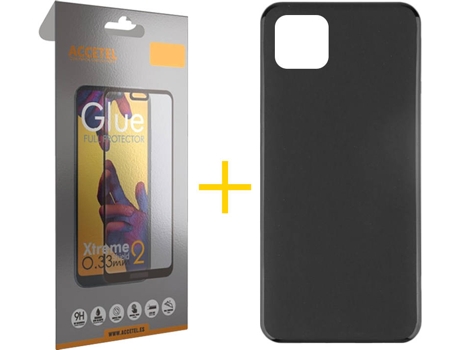 Kit Funda + Protector de Pantalla Samsung Galaxy A22 5G ACCETEL Full (Negro)