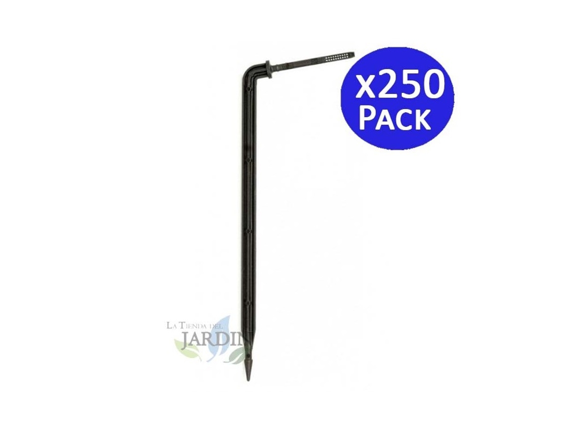 Estaca Microtubo 2,6 Litros/Hora de 15Cm para Riego Por Goteo Pack 250 SUINGA