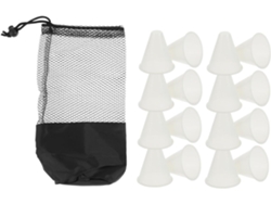 Conos de entrenamiento con luces, 20 unidades, blanco ahumado, 1 paquete, conos estables con corte en V.
