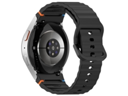 Pulseira Smartwatch para Samsung Galaxy Watch 7 40mm/Watch 7 44mm Pulseira preta com padrão de ondas GERTIZ