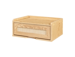 Estantería de pared Ljuredsø con cajón 40x30x16,5 cm - Efecto roble [EN.CASA]