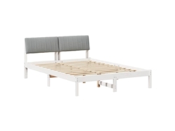 Maison Exclusive - Estructura De Cama Con Cabecera Y Gris Claro 135 X 190 Cm