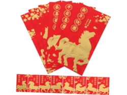 36 Sobres Rojos Del Año Del Caballo, Sobres De La Suerte Para El Año Nuevo Chino