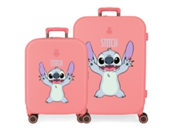 Conjunto de collar y maleta de Disney Stitch con coral juguetón (70 x 48 x 28 cm - 116 l)
