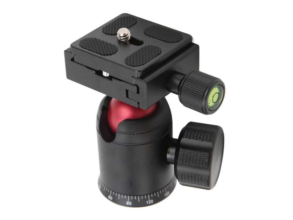 Cabezal panorámico giratorio de 360 grados para trípode de cámara DSLR, ideal para fotografía.