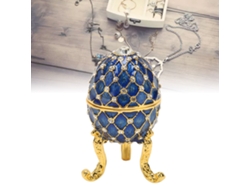 Joyero Con Forma De Huevo, Aleación De Zinc, Base De Trípode Dorada Para Anillos, Elemento Decorativo.