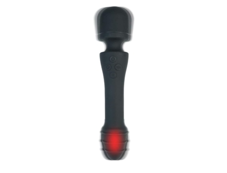 Potente Varita Vibrador Masajeador Mágico Impermeable Calefactable Inalámbrico Fuerte para Mujeres Negro BISBISOUS
