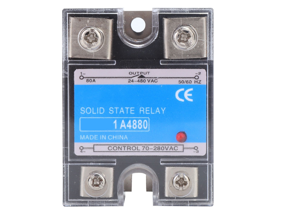 Relé De Estado Sólido De Ca 80a Berm-1 A4880 Entrada De 70-280 Vca Carga De 24-480 Vca Para Máquinas Cnc Y Equipos Eléctricos