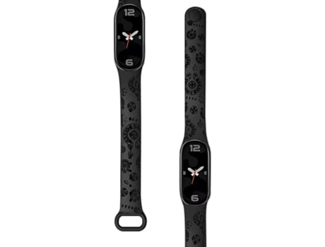 Correa de reloj con estampado retro para Xiaomi 3/4 Negro
