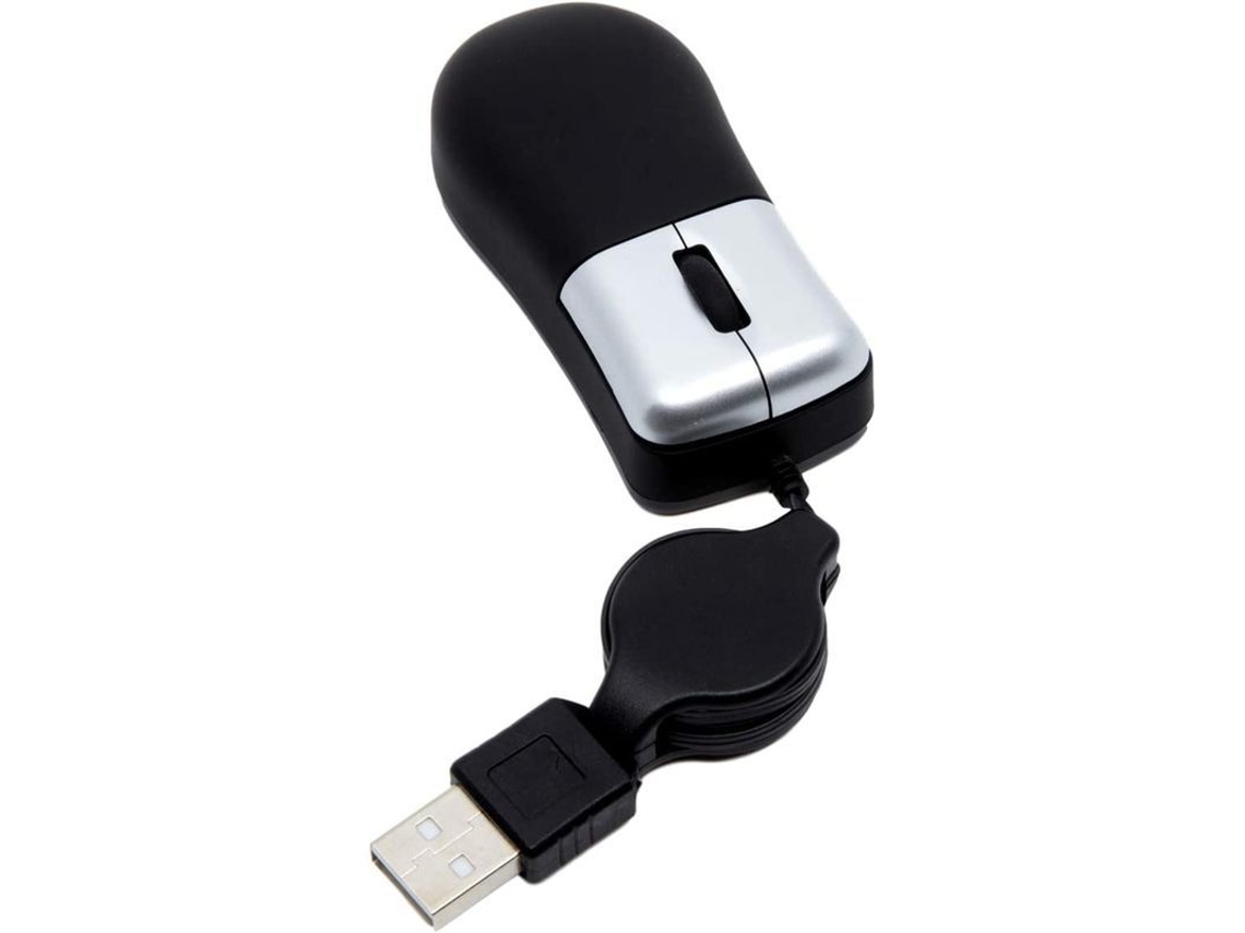 Ratón De Viaje Retráctil Pequeño Y Elegante - Usb Para Pc Y Portátil