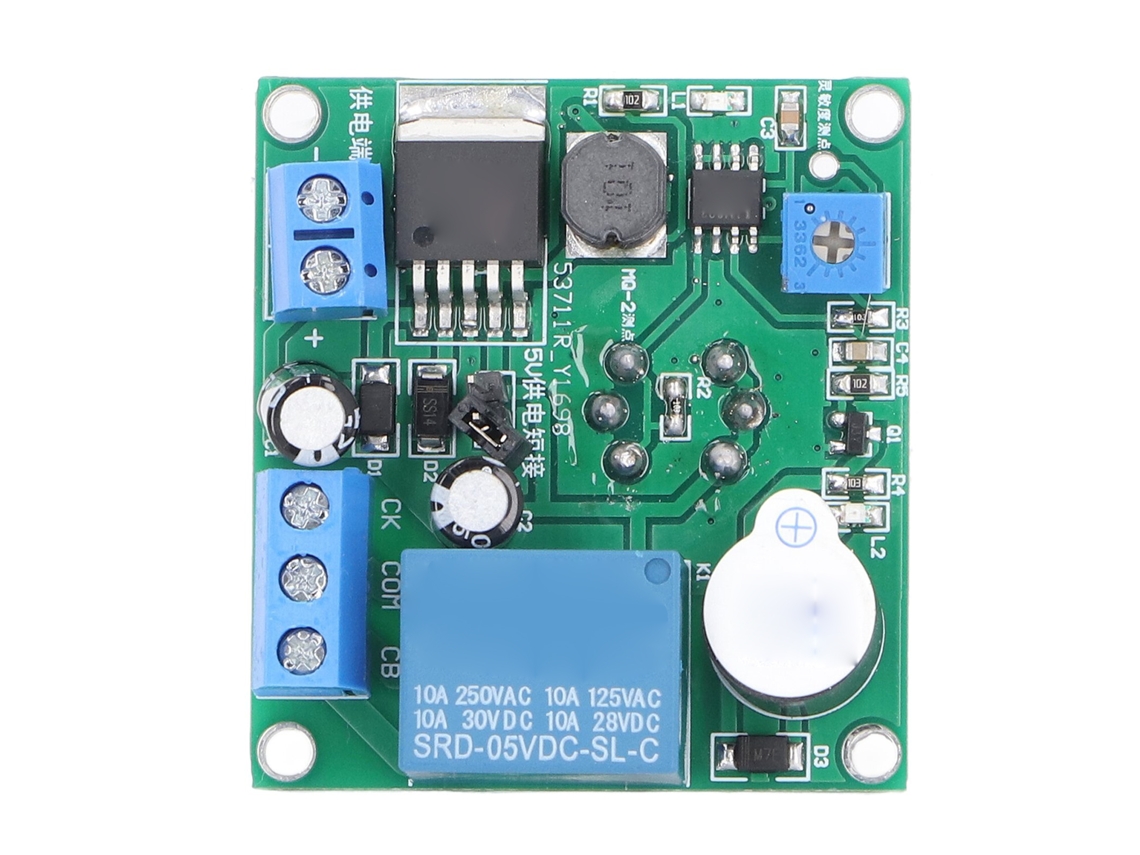 Sensor de humo con alarma sonora y luminosa, módulo detector de humo para cocinas de hotel, DC5-30V, sin marca.
