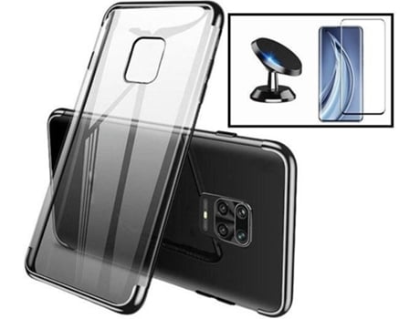 Kit Funda, Soporte y Protector de Cristal Templado Xiaomi Mi 10 Lite 5G SlimArmor Negro