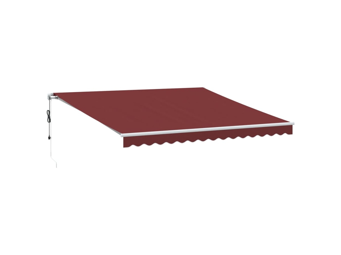 Maison Exclusive - Toldo Retráctil Automático Con Luces Led Burdeos 400x350 Cm