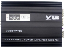 Amplificador De Audio Para Coche De 12 V Y 3800 W Con Doble Salida De Baja Impedancia.
