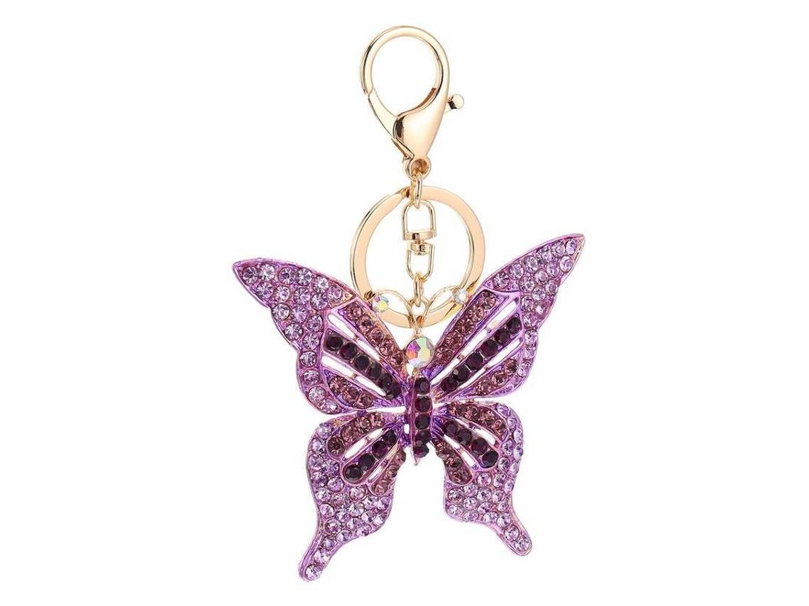 2026rebe-llavero Mariposa Linjou Colgante De Aleación Regalo Para Mujeres Púrpura