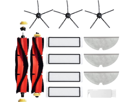 12 pièces de rechange compatibles pour Xiaomi Roborock Mijia Xiaowa S5 S5 MAX S6 S60 S65 S50 S55 E25 E35 filtre vadrouille noir silicone brosse acc...