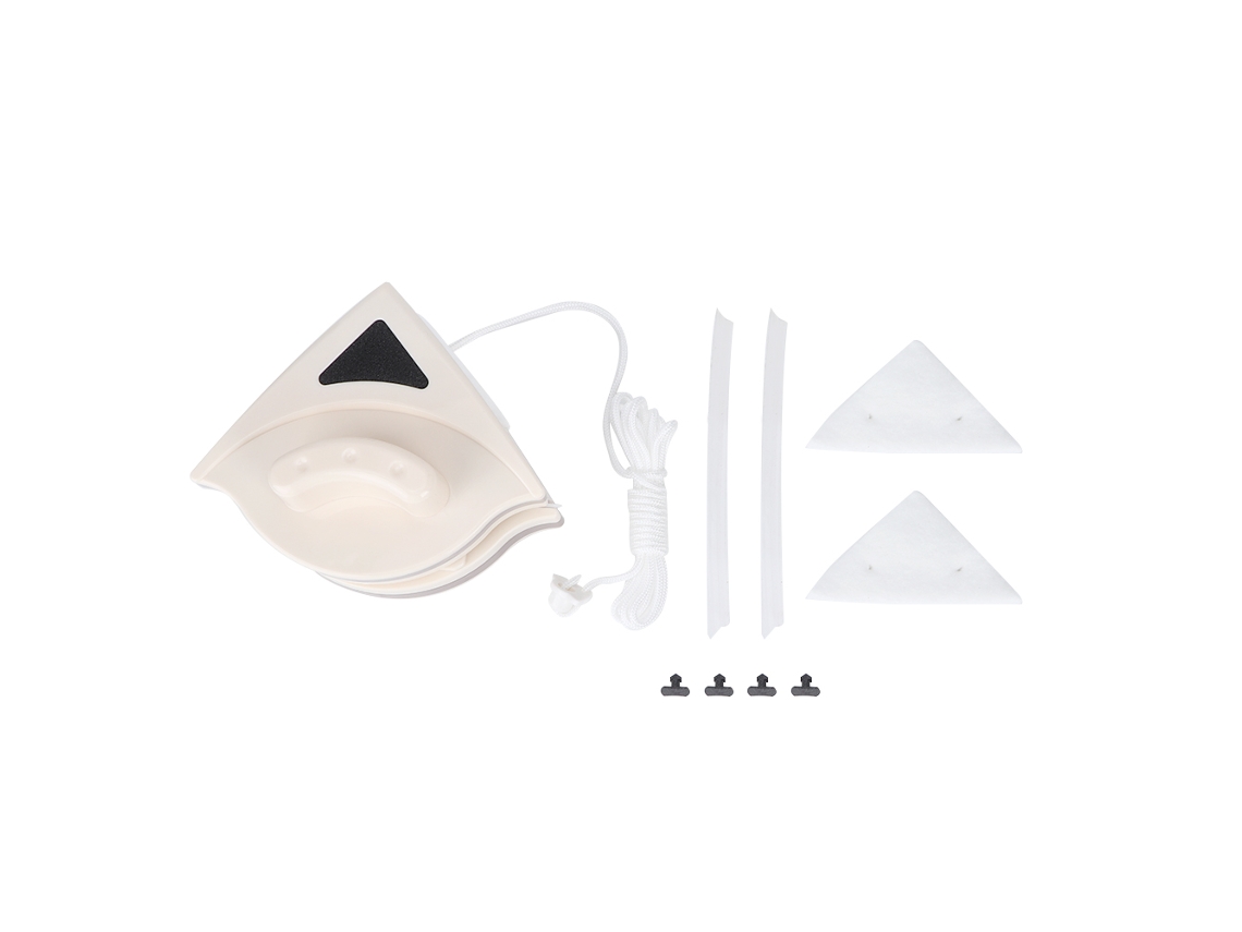 MEOIRUERY Escobilla de Limpieza Magnética para Ventanas, Limpiador de Vidrio de Doble Cara Ajustable para Espesores de 3 a 26mm