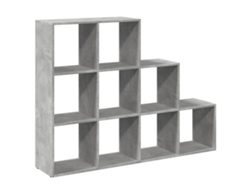 Maison Exclusive - Librería Divisora 3 Niveles Madera Gris 137,5x29x103,5 Cm