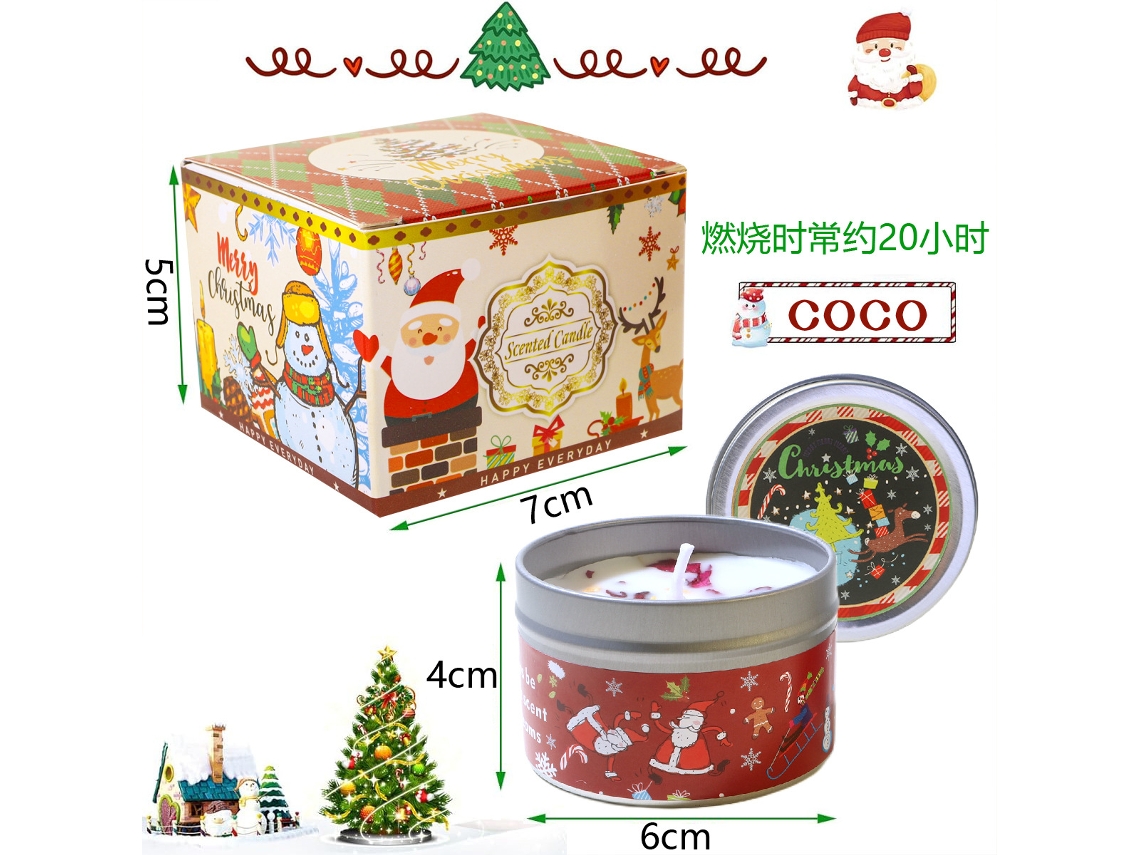 Nuevas velas perfumadas navideñas, regalos navideños, decoraciones para fiestas, 3 estilos de fragancias Yunzii