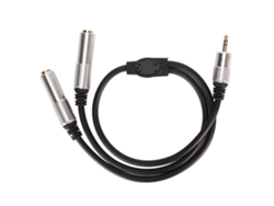 Cable Divisor En Y De 3,5 Mm Macho A 2 X 6,35 Mm Hembra, Plug And Play, 0,5 M (1,6 Pies) Para Micrófono Y Altavoz.