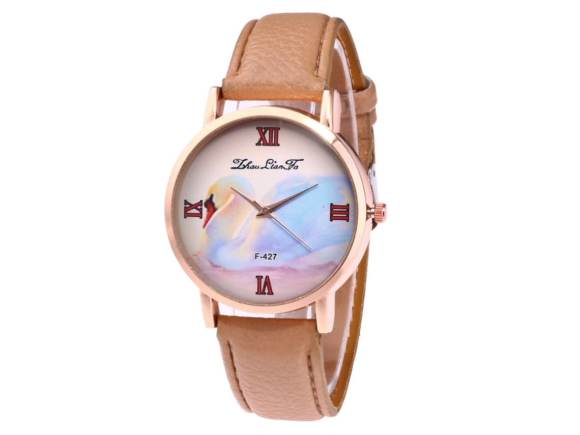 Reloj De Pulsera Deportivo De Cuarzo Color Beige Para Hombres, Mujeres Y Estudiantes Con Cristal Resistente A Los Arañazos.