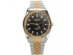 Reloj De Pareja Nary Fashionable Analógico De Cuarzo Acero Plata Oro Negro Hombre