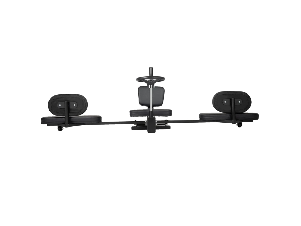 Máquina para estirar piernas, ángulo máximo de estiramiento de 180°, construcción de acero resistente, color negro OEM