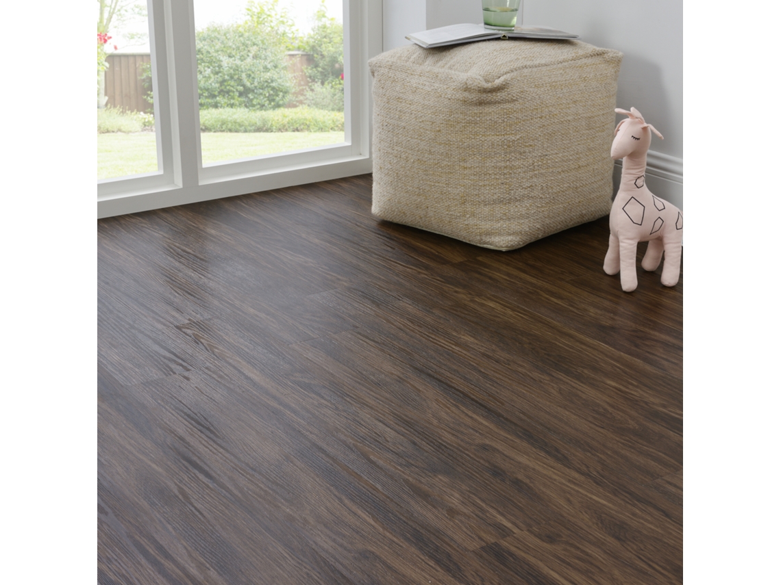 Pisos de Vinilo Vanola Laminados de PVC 42 planchas 5,85 m² Roble ahumado (Smoked Oak) NEU.HOLZ