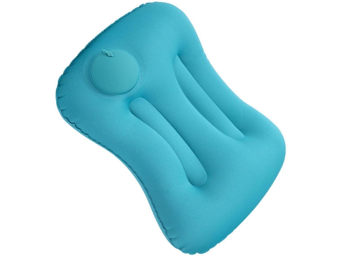 Almohada Inflable Para Acampar, Almohada De Viaje Ligera, Cojín De Espalda Portátil Y Cómodo