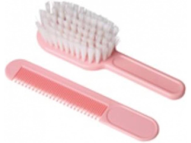 Cepillo para el Pelo EUROSTIL Bebe Suave Rosa 1Un + Peine 1U.