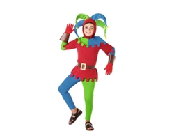 Disfraz de Bufón medieval multicolor para niño