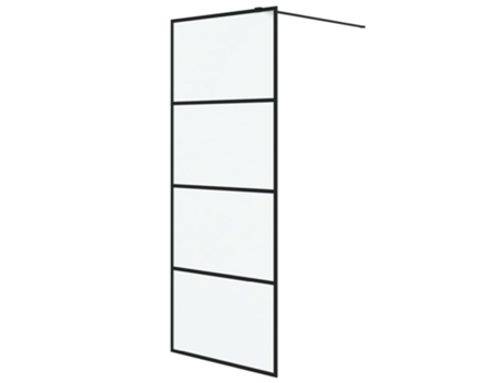 vidaXL Mampara de ducha vidrio ESG esmerilado negro 80x195 cm