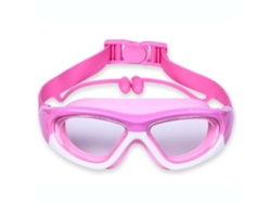 Gafas de natación unisex para niños con antivaho, protección UV, correa de silicona ajustable, incluye tapones para los oídos y pinza nasal.