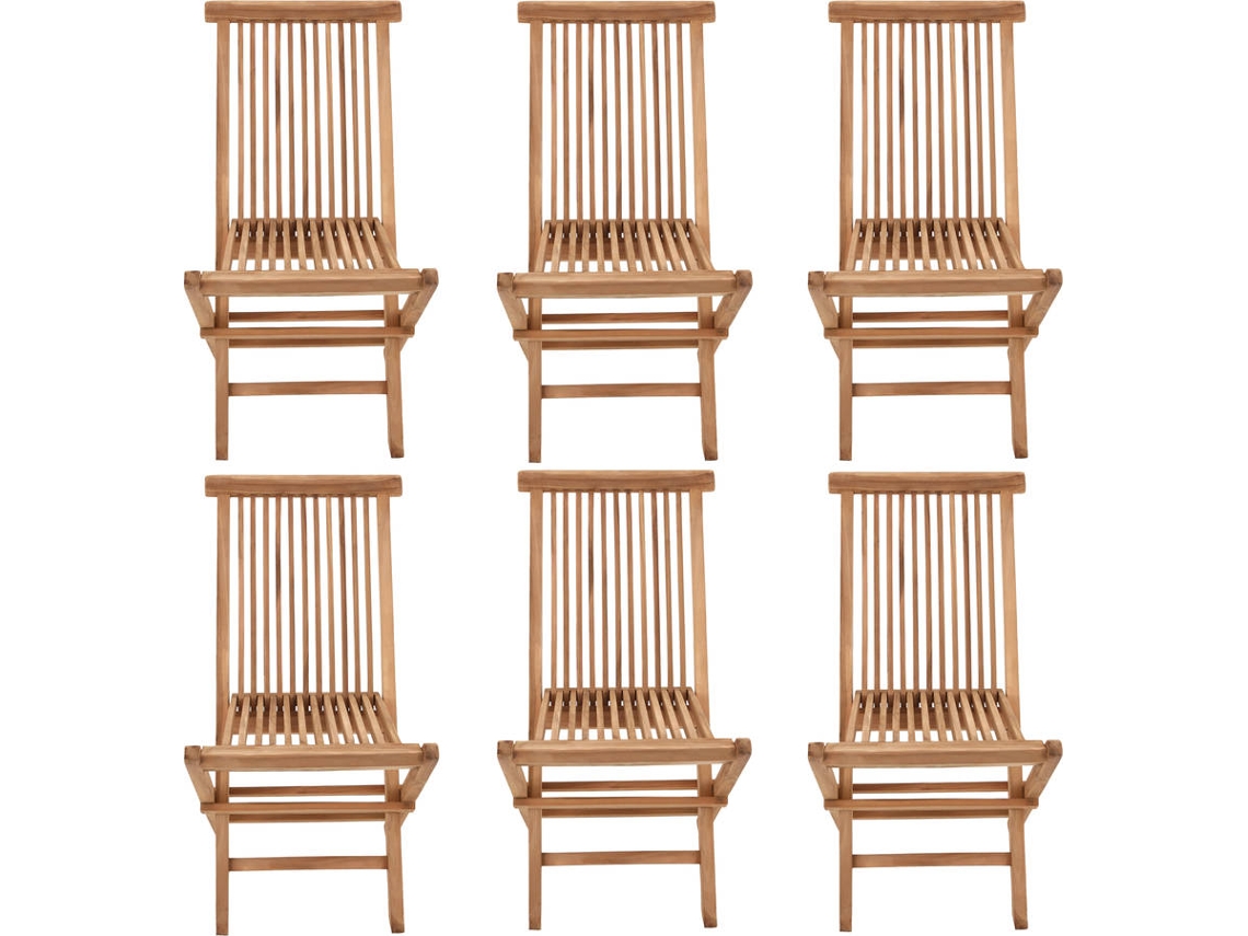 Conjunto De Sillas De Exterior BENEFFITO Salento Castaño (90 x 45 x 40 cm - Teca)