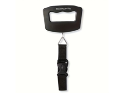 Báscula Digital Diseño Compacto Para Viaje Equipaje De 110 Lb/50 Kg | Mini Electrónica Con Pantalla Lcd Retroiluminada, Re