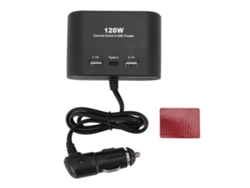 Cargador De Coche Usb-c De 120 W, Doble Puerto, Adaptador Rápido Para Encendedor De Cigarrillos Para Viajes Familiares, 12-24 V