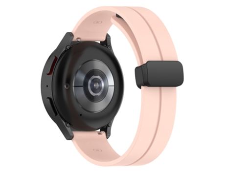Correa de Silicona hebilla magnética para Samsung Galaxy Watch 5 40mm/44mm/Watch4 40mm/44mm/Huawei Watch GT 3 42mm/Garmin Venu2 Plus - rosa