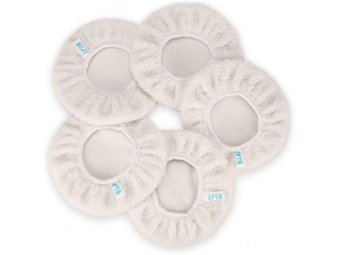 Tapones De Pulido, 5 Piezas (230-250mm) Para Lijadoras Eléctricas De Coches De Lana Para Cera Y Pads