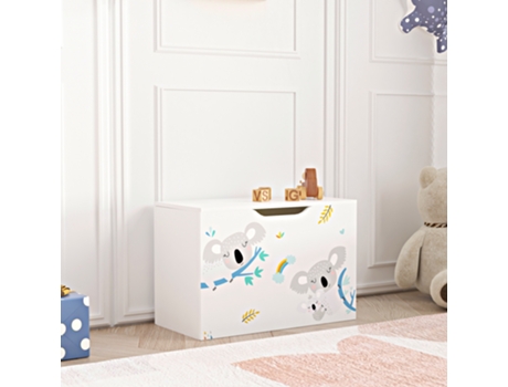 Juguetero para niños Oleiros motivo koala aglomerado 40 x 60 x 30 cm multicolor [EN.CASA]