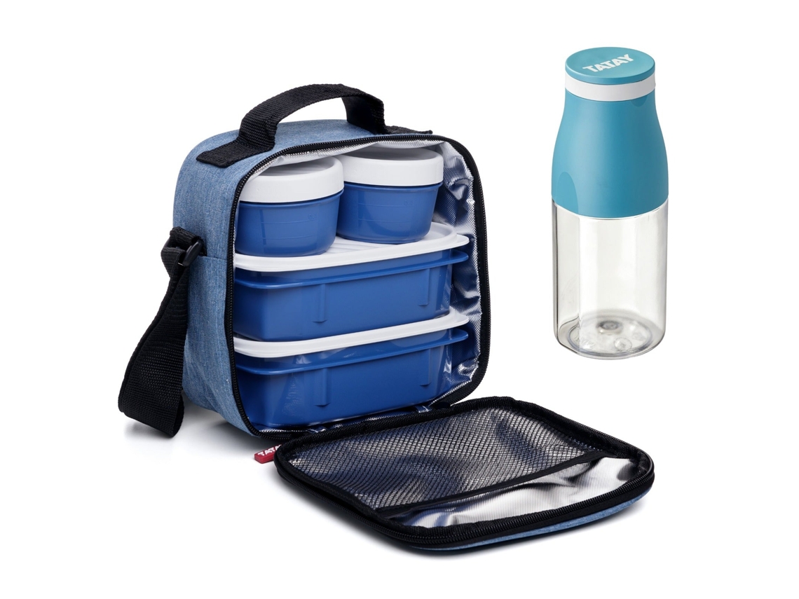 Tatay Kit Bolsa Térmica Porta Alimentos Urban Food Y Botella Urban Drink. Denim Blue