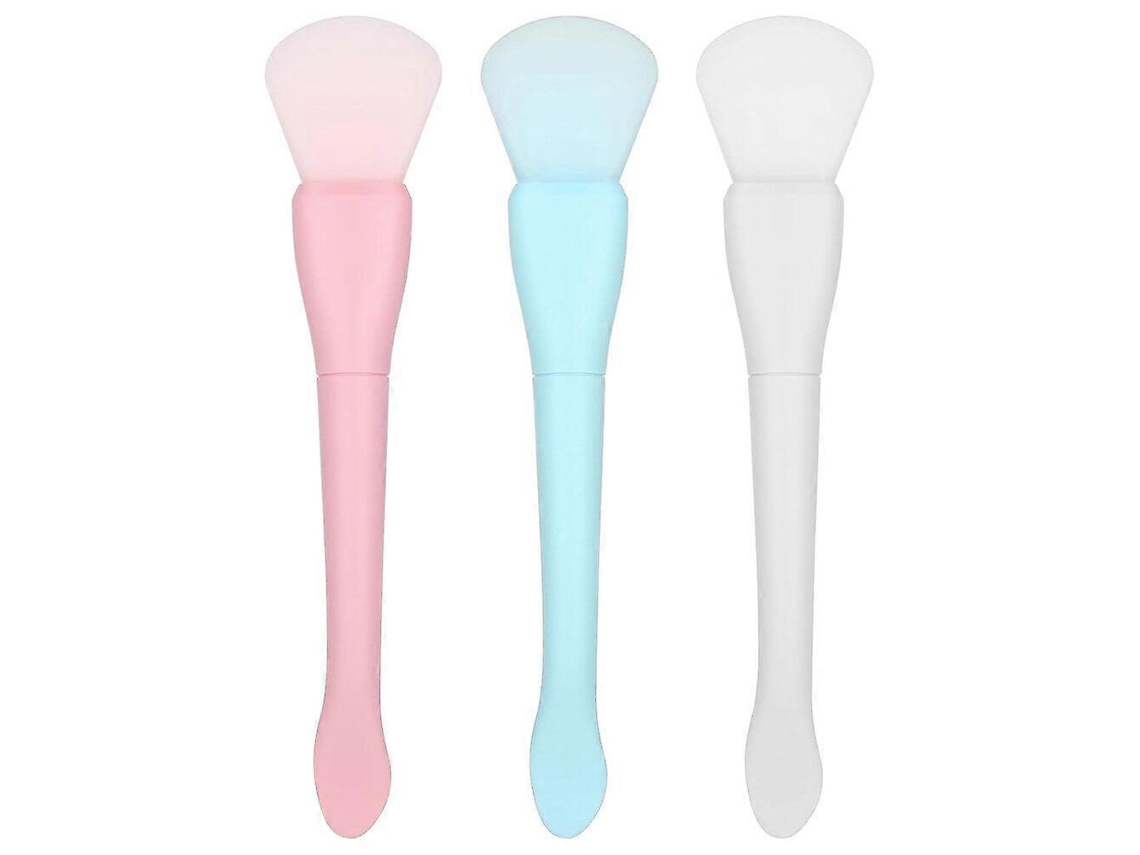 Conjunto de 3 aplicadores de máscara facial de silicone com ponta dupla para aplicação e mistura de máscaras (13,90 x 2,80 x 0,50 cm, conforme mostrado na imagem).