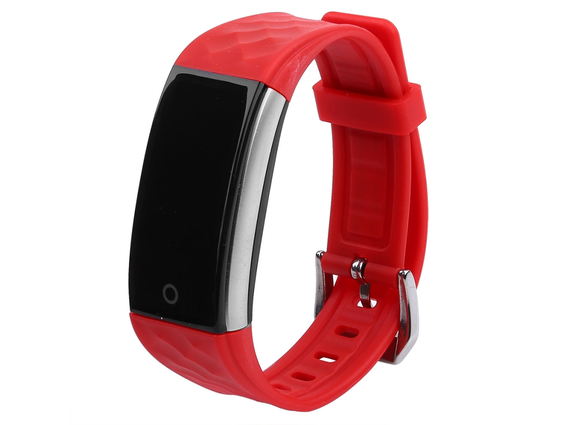 Pulsera Inteligente (frecuencia Cardíaca Dinámica, Sueño Y Conteo De Pasos) Pulsera Deportiva De Seguimiento De Fitness Bluetooth Color Rojo