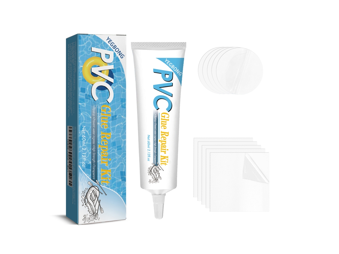 Kit de reparación adhesivo impermeable para piscinas y productos inflables, reparación rápida de grietas y agujeros, fácil de usar | Sin marca