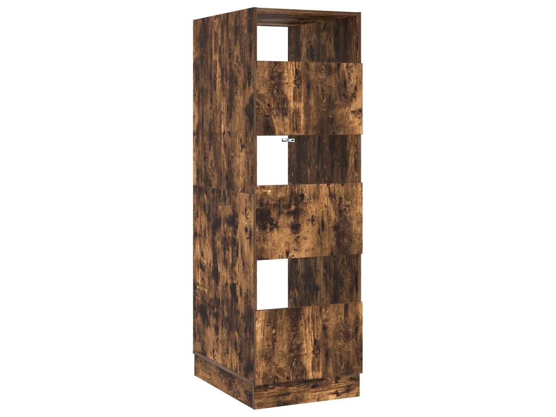 Vidaxl Armario De Lavandería Con Puerta Roble Ahumado 50 X 68 X 162 Cm