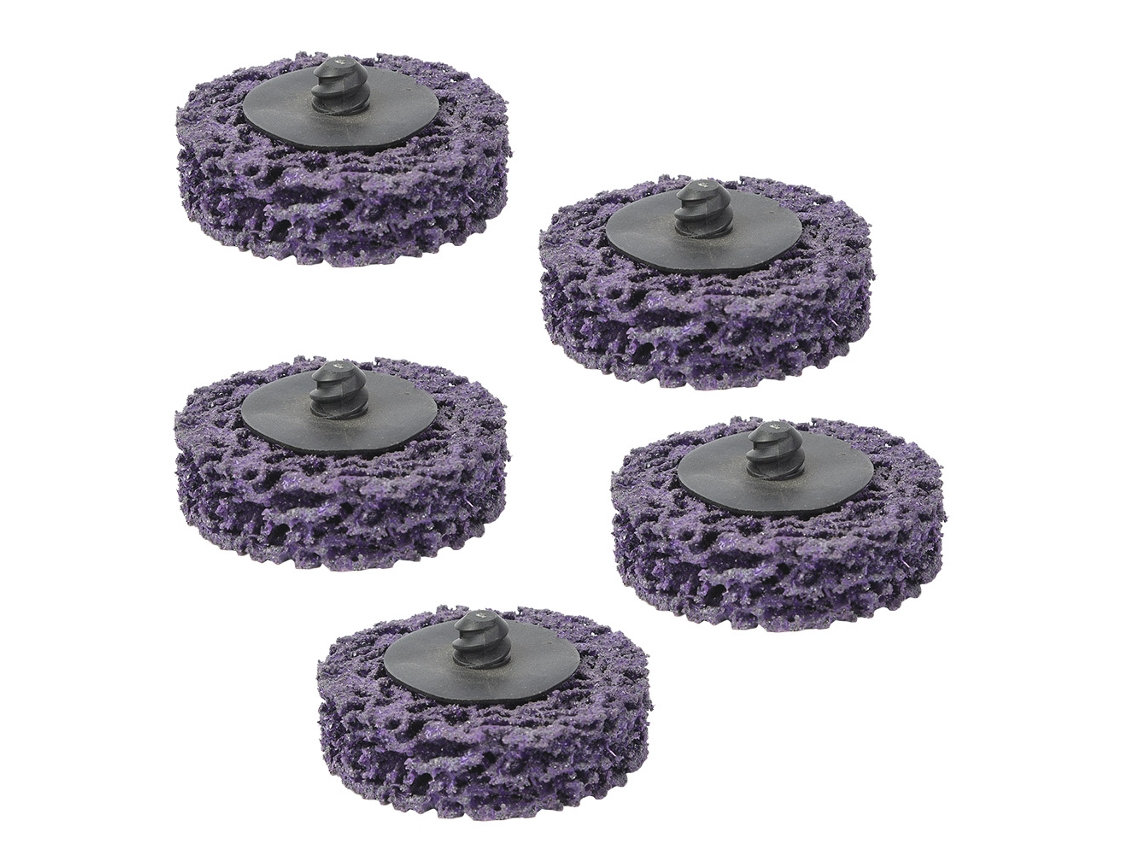 5 Piezas Disco De Lijado De Poliestireno Roll Lock 2 Pulgadas 50mm Para Eliminación De Óxido Y Pintura (morado)