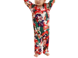 Pijamas De Navidad Para Familia Conjunto De Pijamas Bebé 3-6m Estampado Cuello Redondo Body